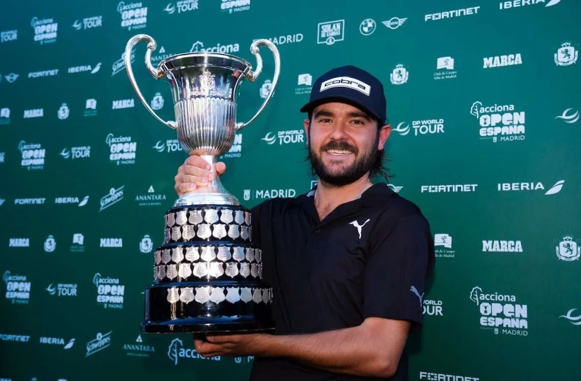 El golfista malagueño Ángel Hidalgo vence a John Rahm en el Open de España