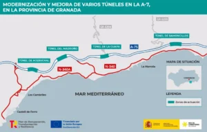 mapa obras tuneles costa granada