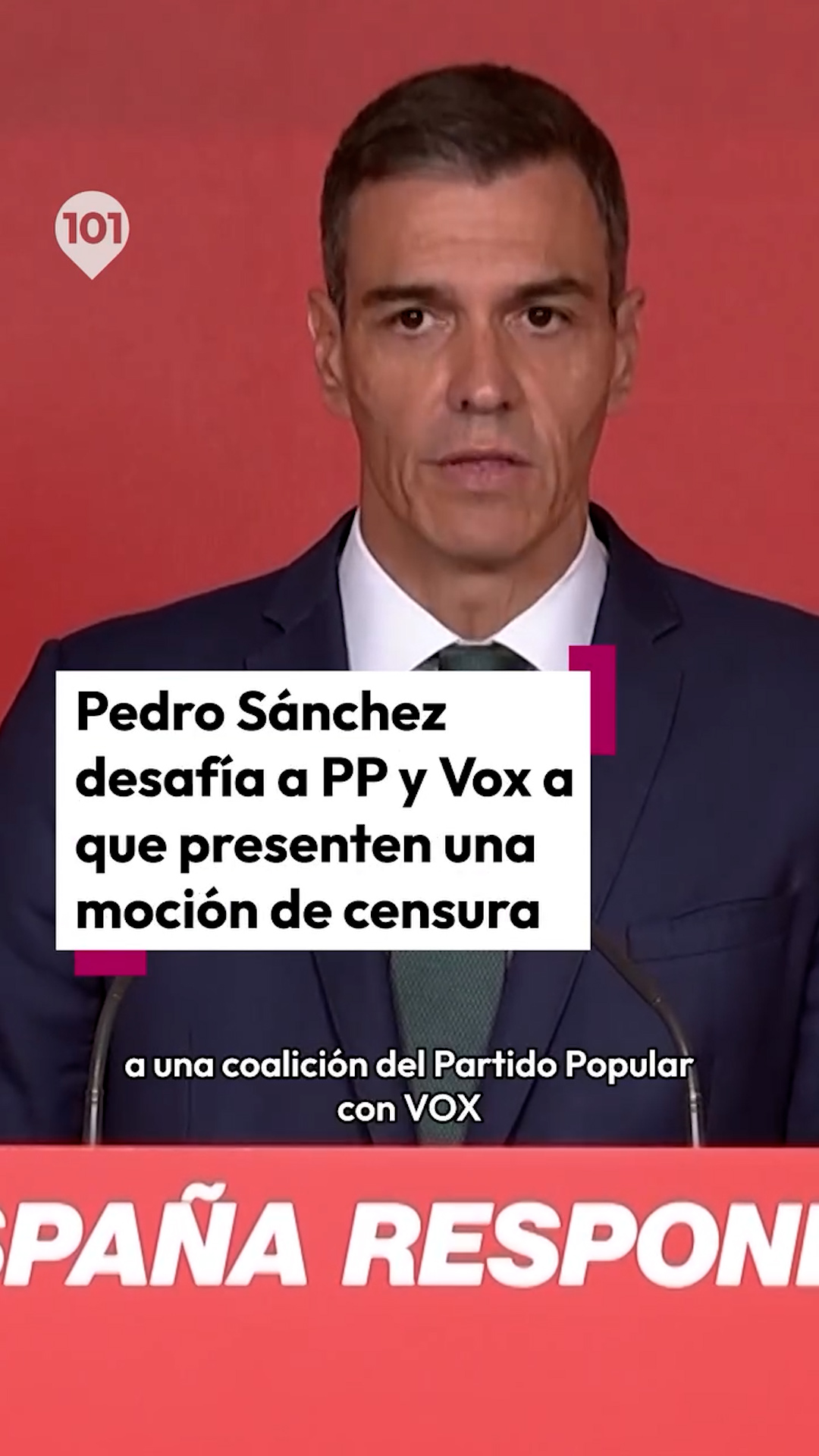 Sánchez desafía a PP y Vox a que presenten una moción de censura