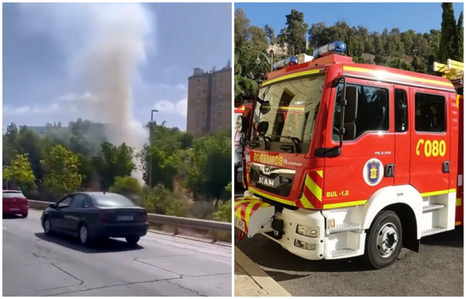 Nuevo incendio en Málaga: columna de humo visible en la zona de Valle Inclán