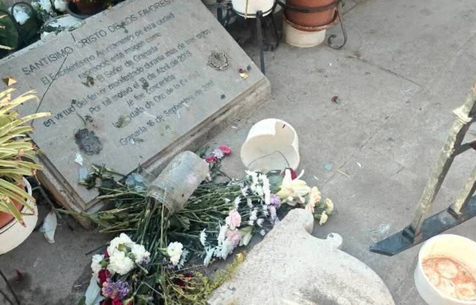 vandalizado cristo de los favores