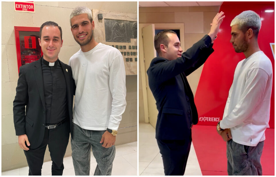 Carlos Alcaraz recibe la bendición del sacerdote más joven de España antes de Turín y la Copa Davis