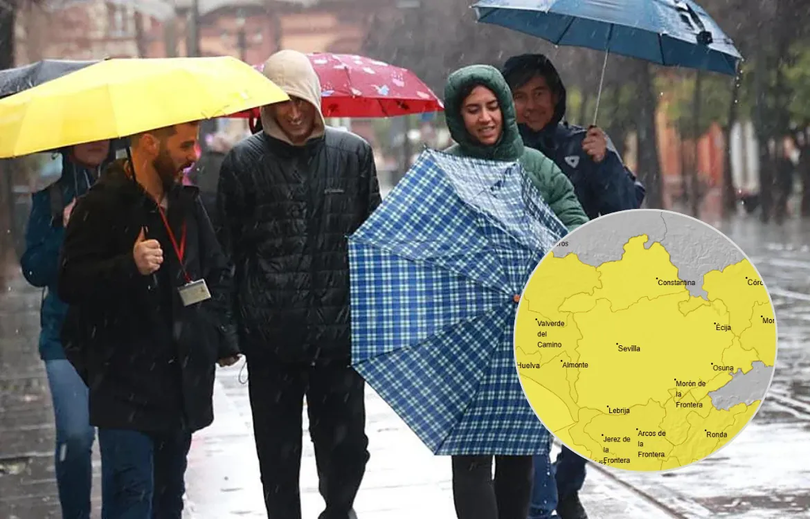 La borrasca Joseph llega a Sevilla con avisos amarillos por lluvias y fuertes vientos