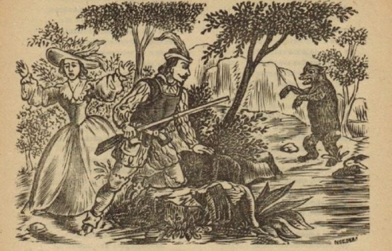 Antigua ilustración del romance 'Rosaura, la del guante' en pliego de cordel El Abanico