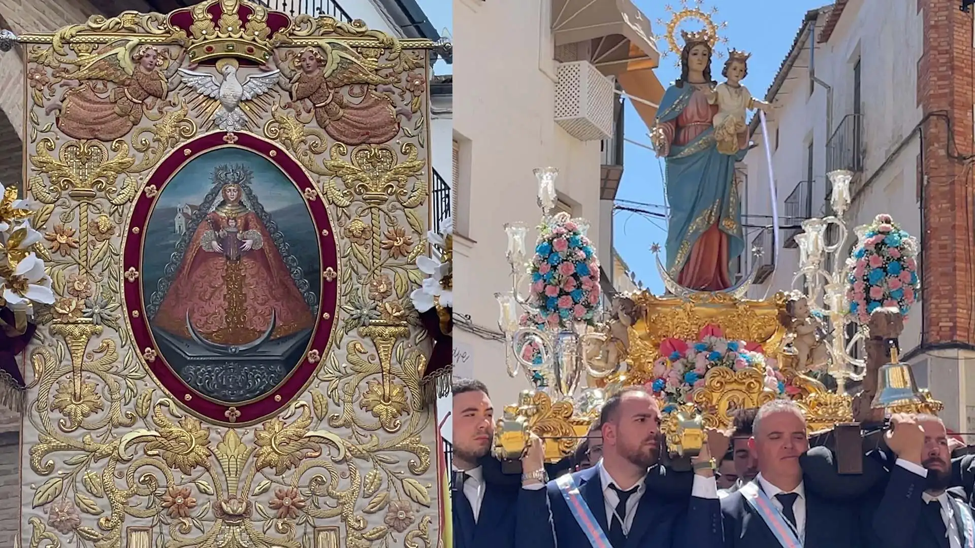 Simpecado Rocío y María Auxiliadora