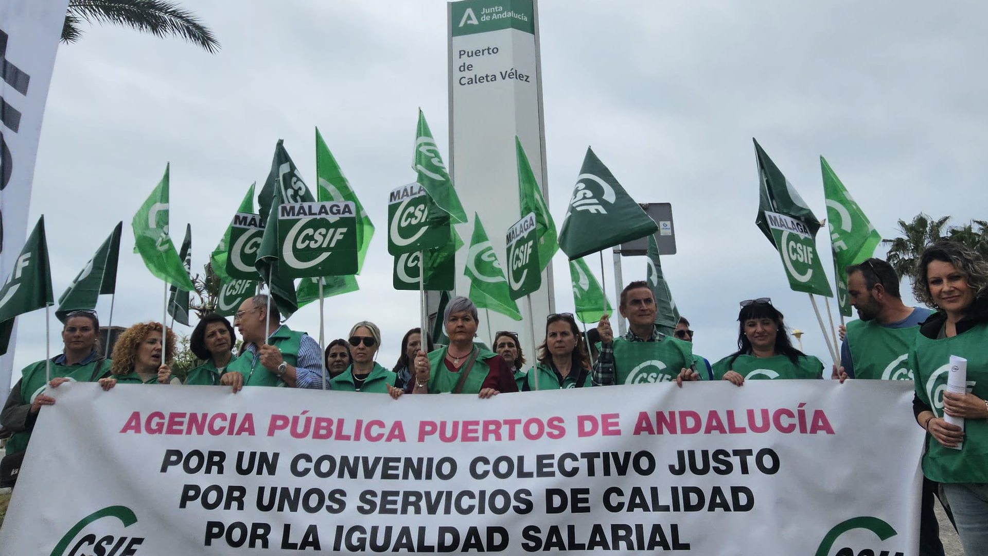 Protestas en los puertos malagueños: CSIF planta cara a la posible privatización y denuncia precariedad laboral