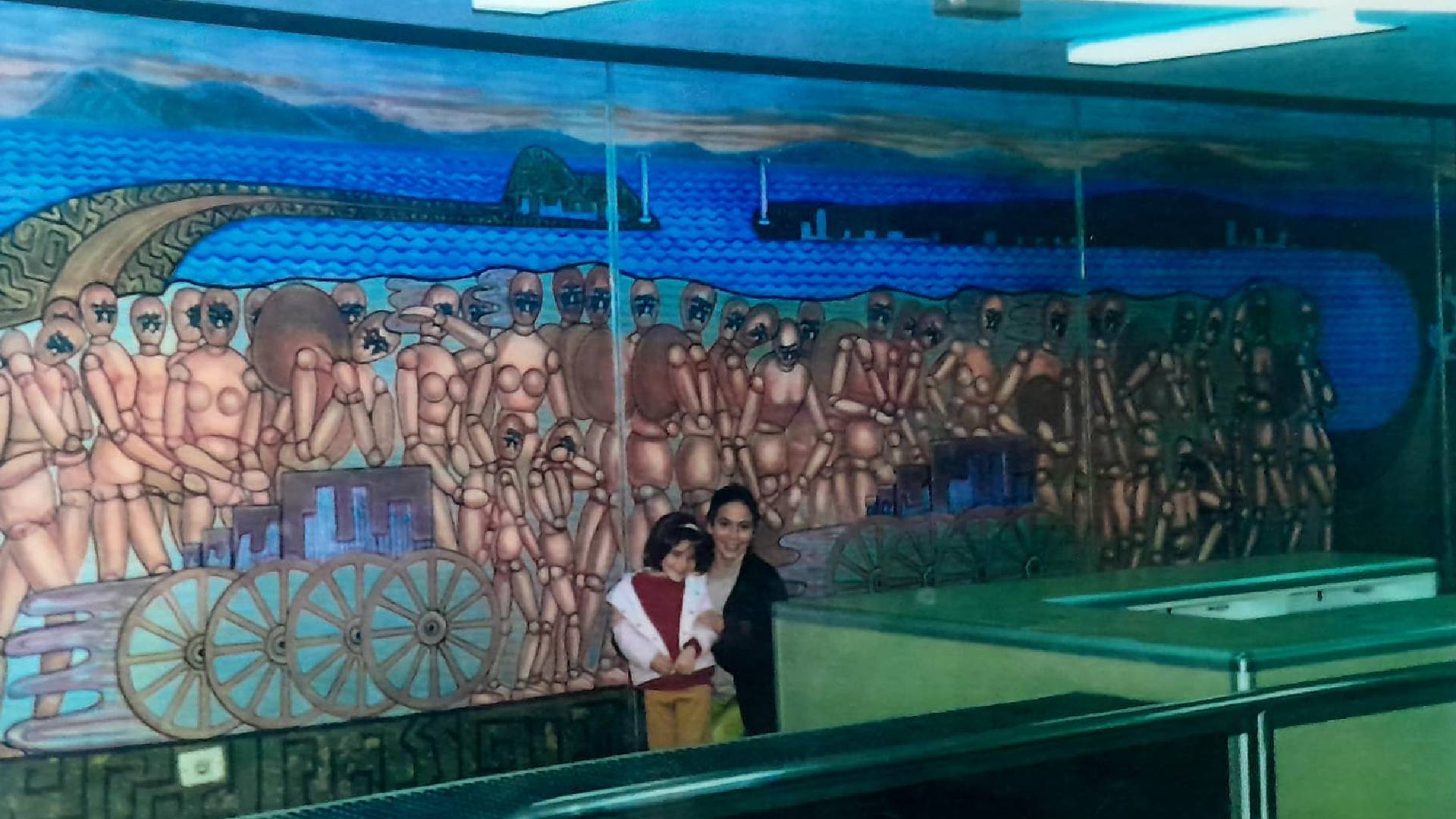 La Línea recupera el histórico mural de Nacho Falgueras «El éxodo de Gibraltar»