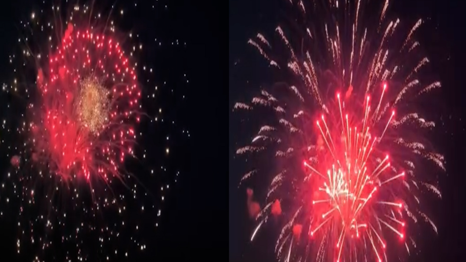 Vídeo: fuegos artificiales tiñen de color el cielo de Málaga en la salida del crucero más grande del mundo