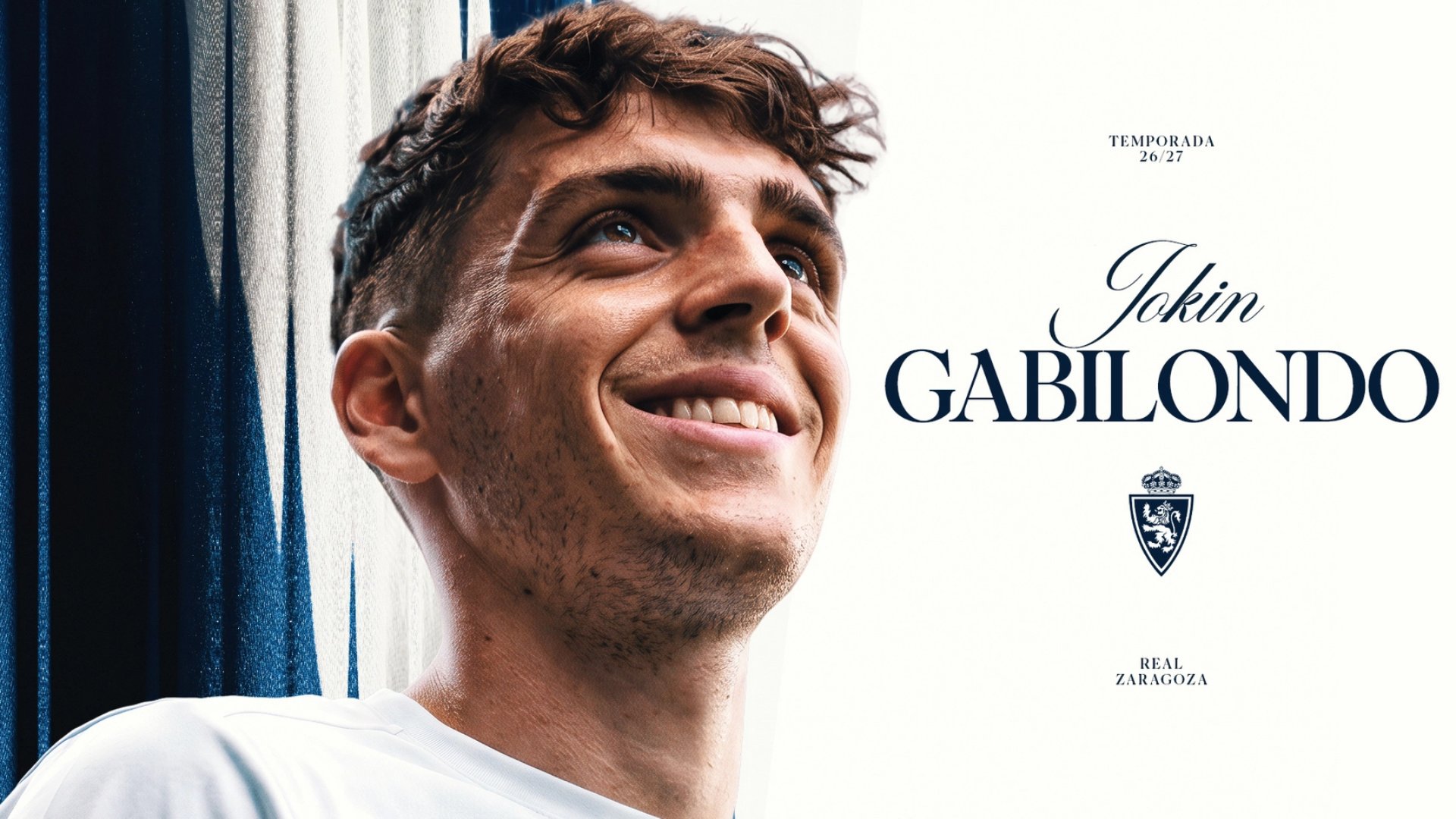 Anuncio del fichaje de Jokin Gabilondo por el Zaragoza