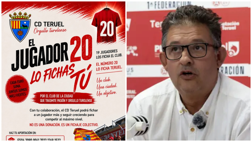 El CD Teruel, equipo de Primera Federación, pide dinero a sus aficionados para acometer un último fichaje