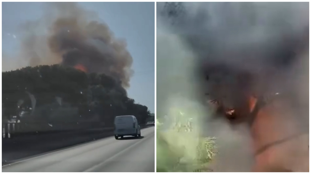 Un nuevo incendio en Marbella obliga a cortar un carril de la A-7