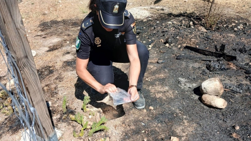 Investigan a dos personas por provocar el incendio forestal en el Cerro de San Miguel de Granada