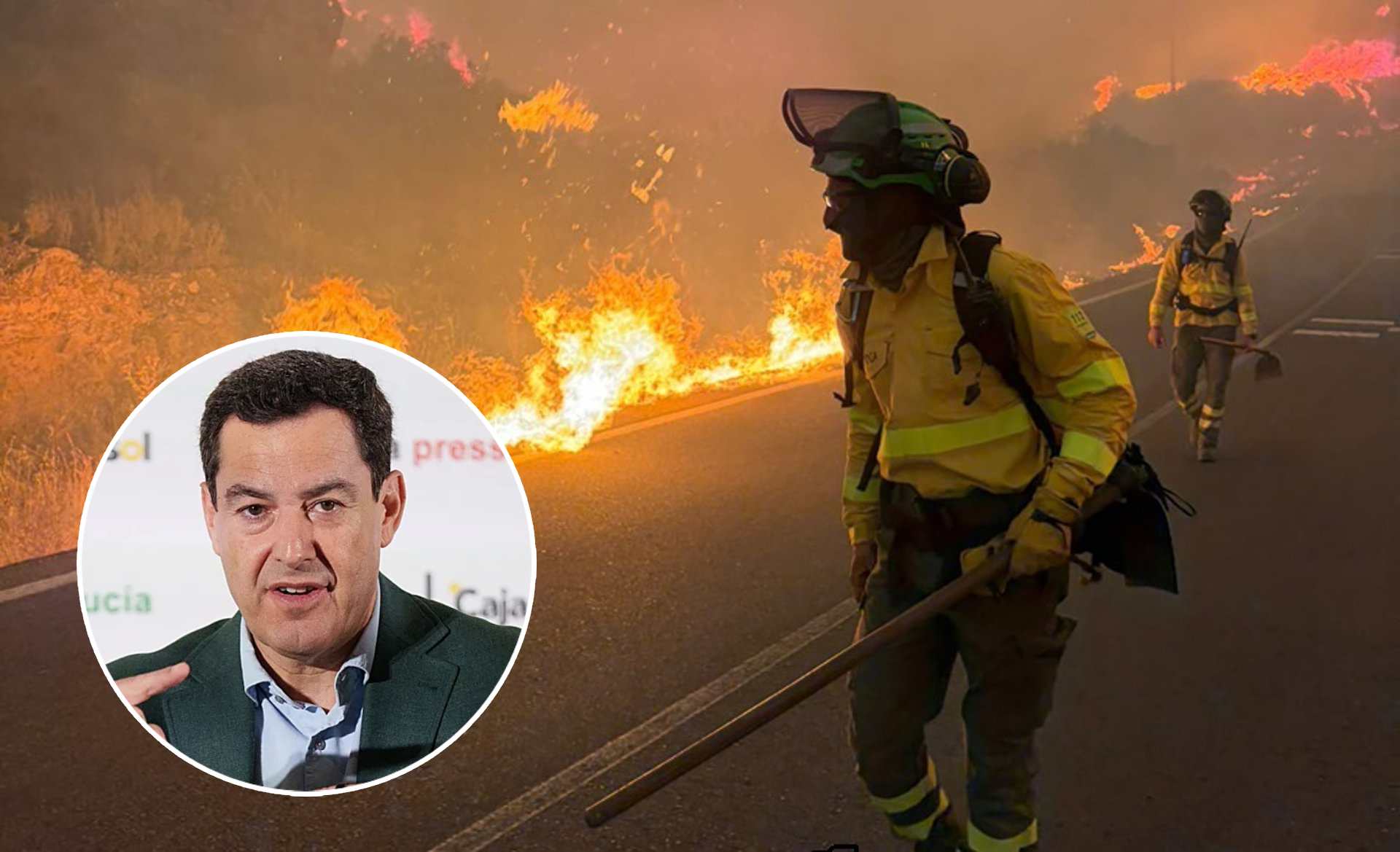 Juanma Moreno apunta a 12 muertos en el incendio de Los Gallardos y que hay 19 desaparecidos