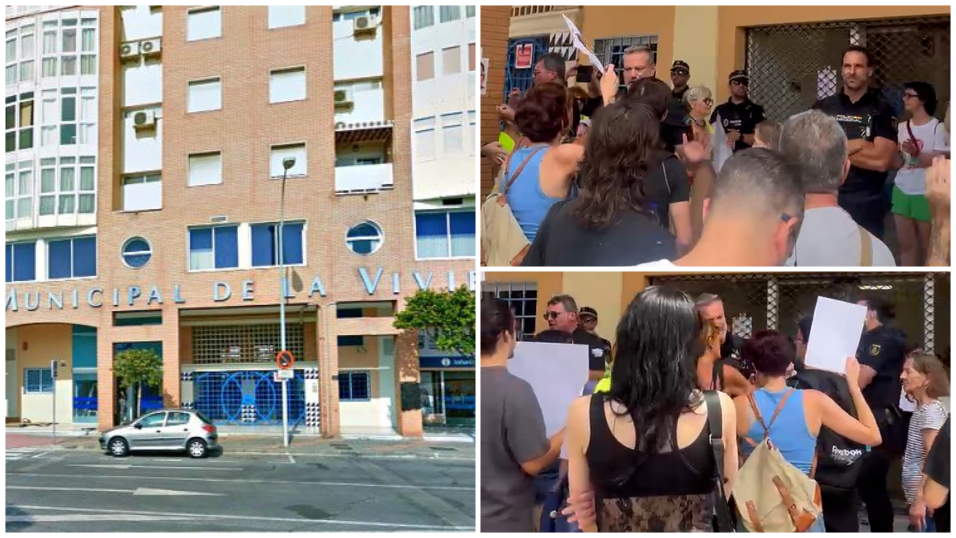 «Estamos dispuestas a todo»: activistas se encierran en el Instituto Municipal de la Vivienda de Málaga contra los desahucios