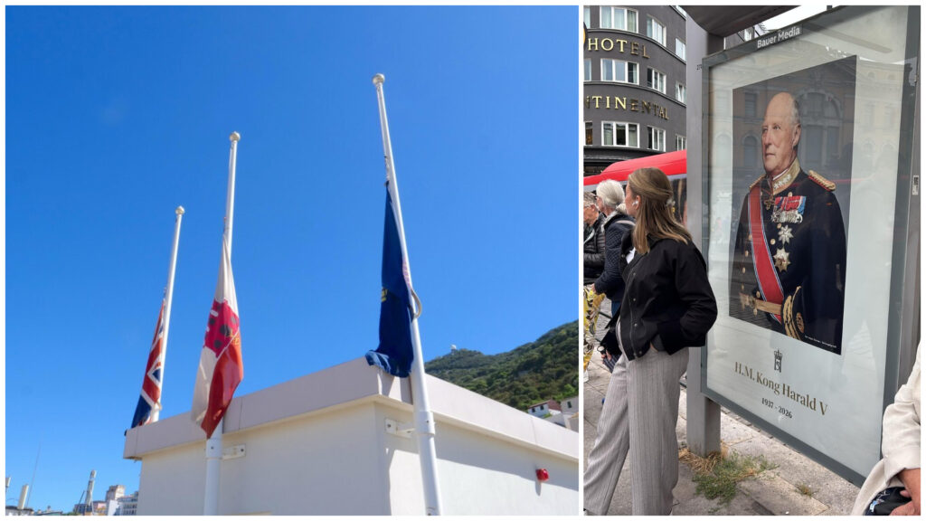 Gibraltar presenta sus respetos a Noruega decretando el luto tras la muerte del Rey Harald V