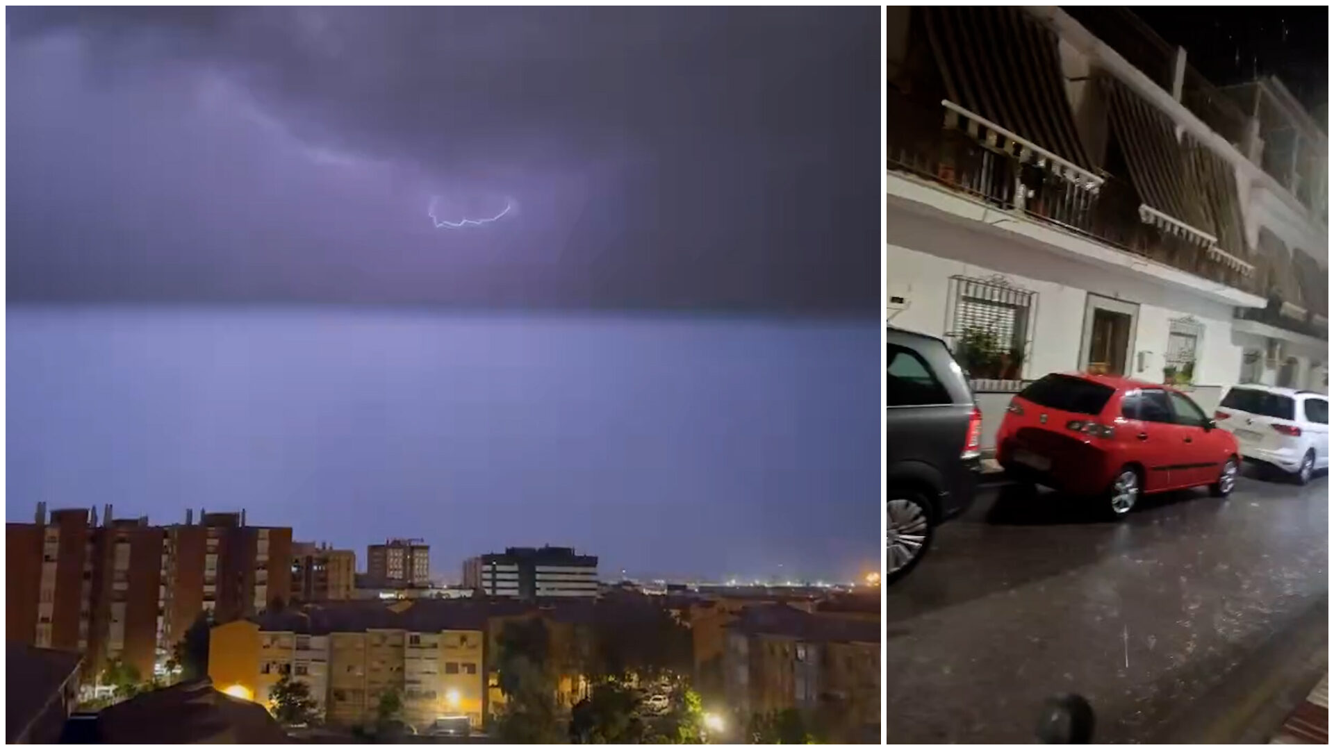 Tormenta eléctrica en Málaga