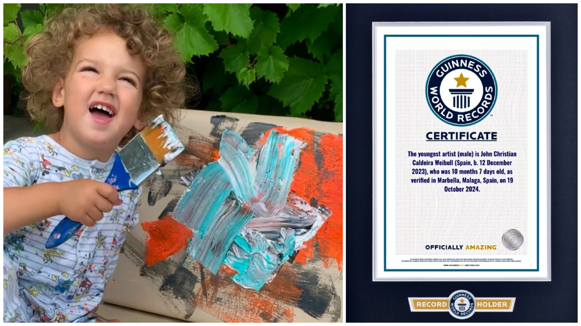 El artista más joven del mundo nacido en Marbella