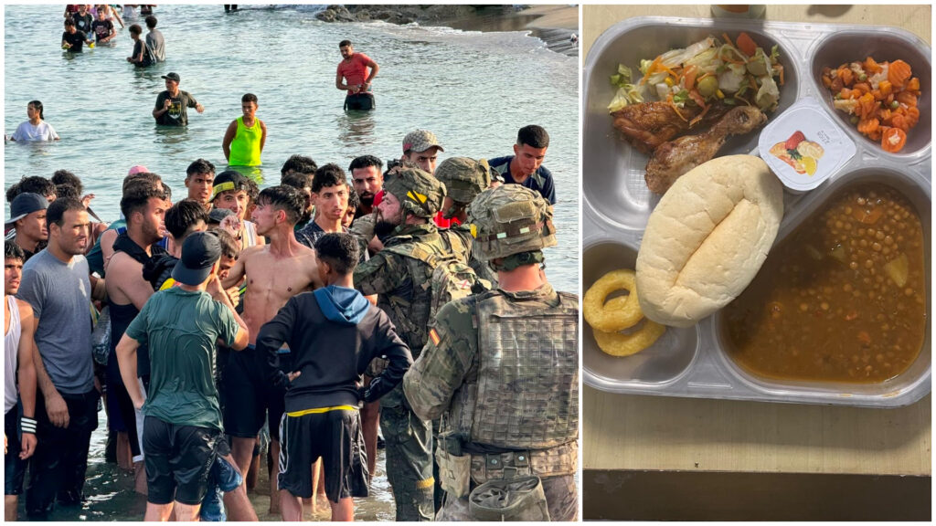 De bocadillos a lentejas y pollo: así ha cambiado el menú de los militares desplegados en Ceuta