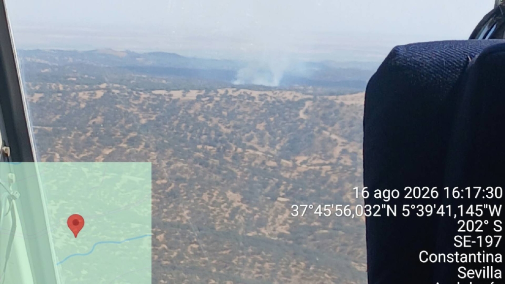 Declarado un incendio forestal en Villanueva del Río y Minas