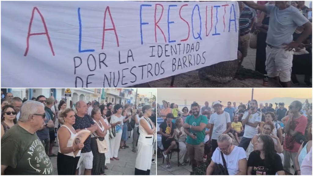Los vecinos de Pedregalejo en Málaga, salen a protestar en contra del resultado de las obras en el paseo marítimo
