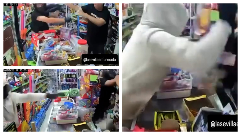 Nuevo robo en Los Palacios: dos hombres atracan un bazar y uno sale herido tras enfrentarse con el dueño
