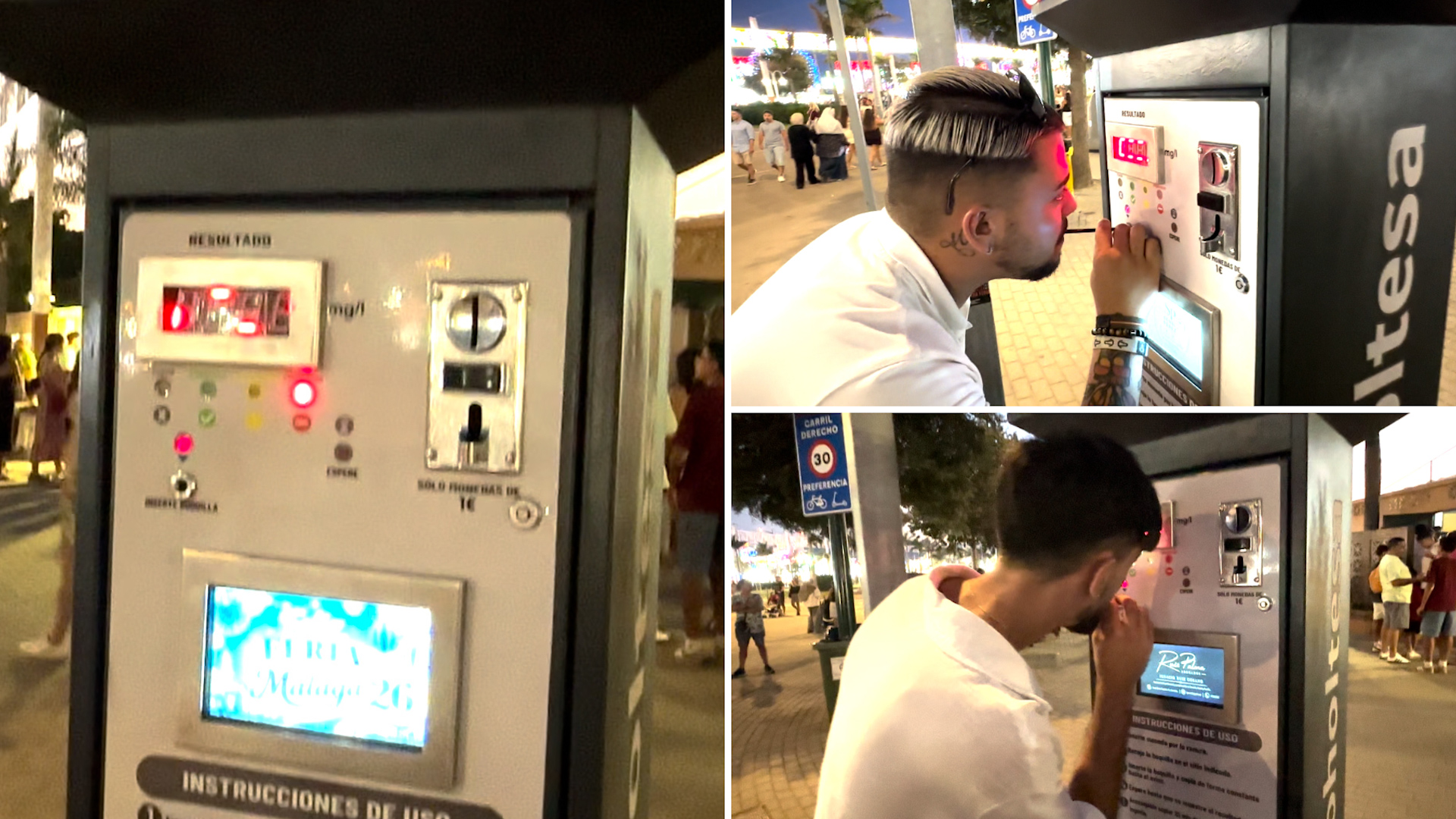 Los alcoholímetros, la ‘atracción’ responsable de la Feria en Málaga