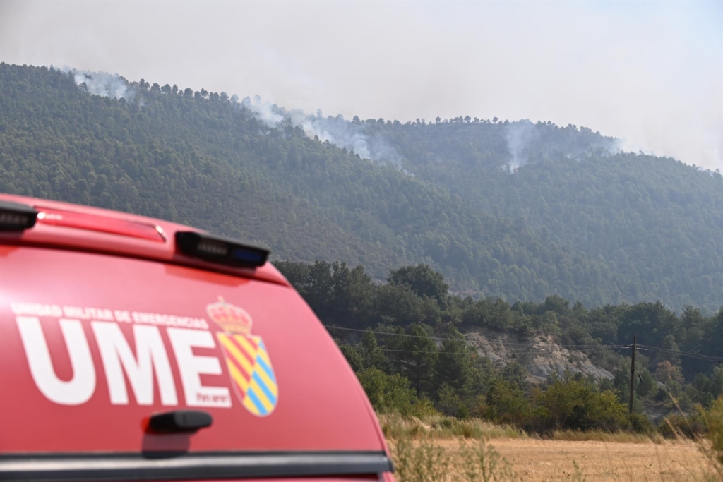Muere un militar de la UME en un accidente de tráfico durante la extinción del incendio de Riglos (Huesca)