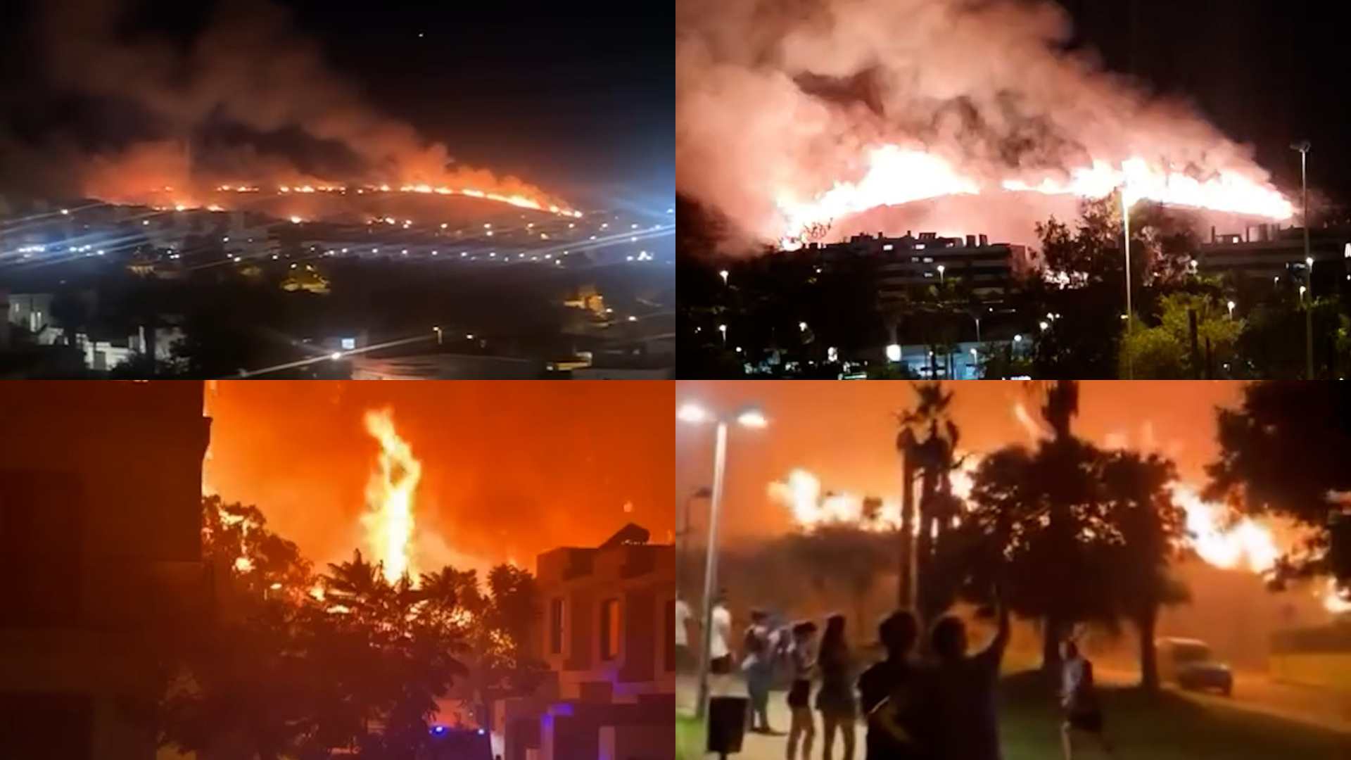 Susto en Algeciras: el aparatoso incendio de Sotorebolo está bajo control