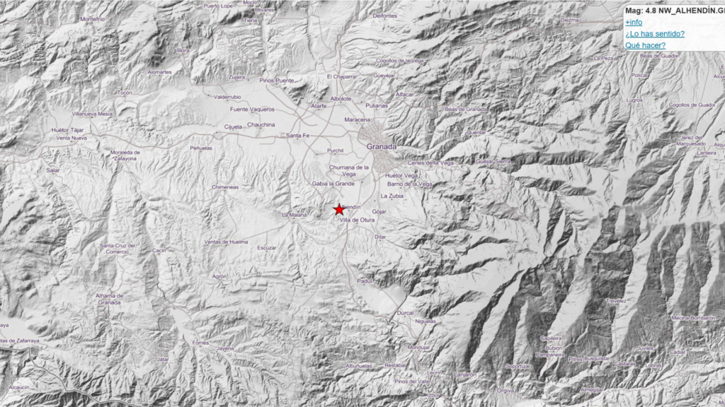 Terremoto fortísimo en Granada: un seísmo de magnitud 5 con epicentro en Alhendín hace temblar la provincia