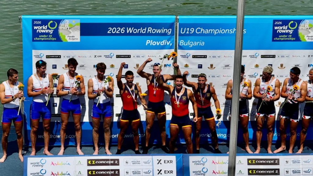 Dos sevillanos de oro: Manuel Cruz y Jesús Ortega ganan el campeonato del mundo sub19 masculino de remo