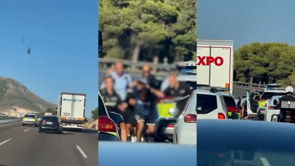 Espectacular persecución y detención en Málaga: policías de Mijas y Benalmádena capturan en la autovía a los sospechosos de un atraco a punta de pistola