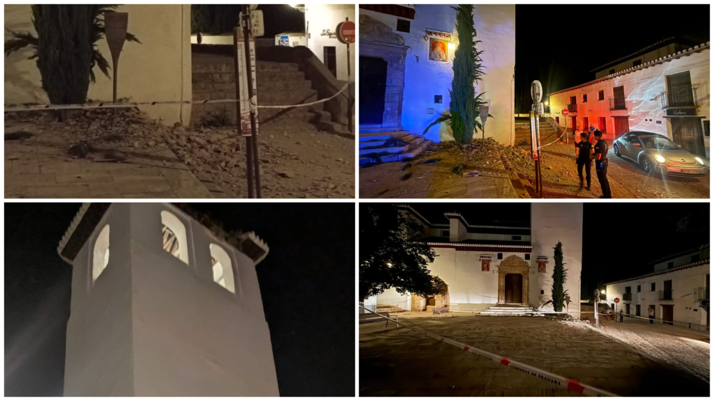 El terremoto de Granada deja daños en la iglesia albaicinera de San Miguel, sede canónica de la Aurora