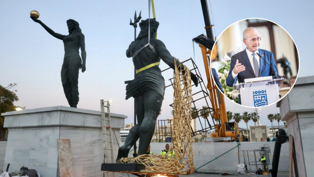 El alcalde de Málaga se suma a la postura de Ginés Serrán y habla de mantener las estatuas del Puerto «por ahora»