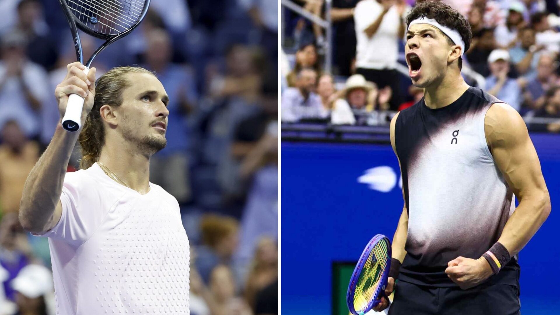 Zverev y Ben Shelton en rondas anteriores.