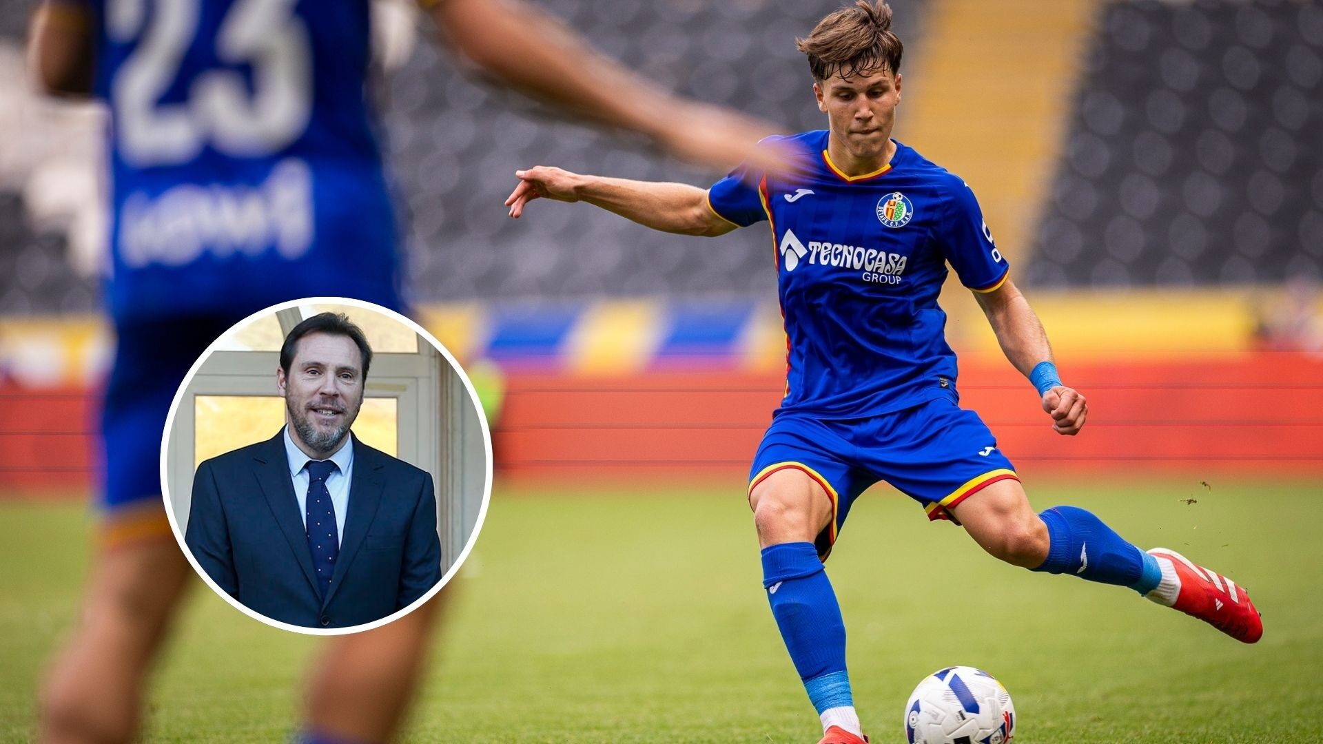 Davinchi en un partido con el Getafe.