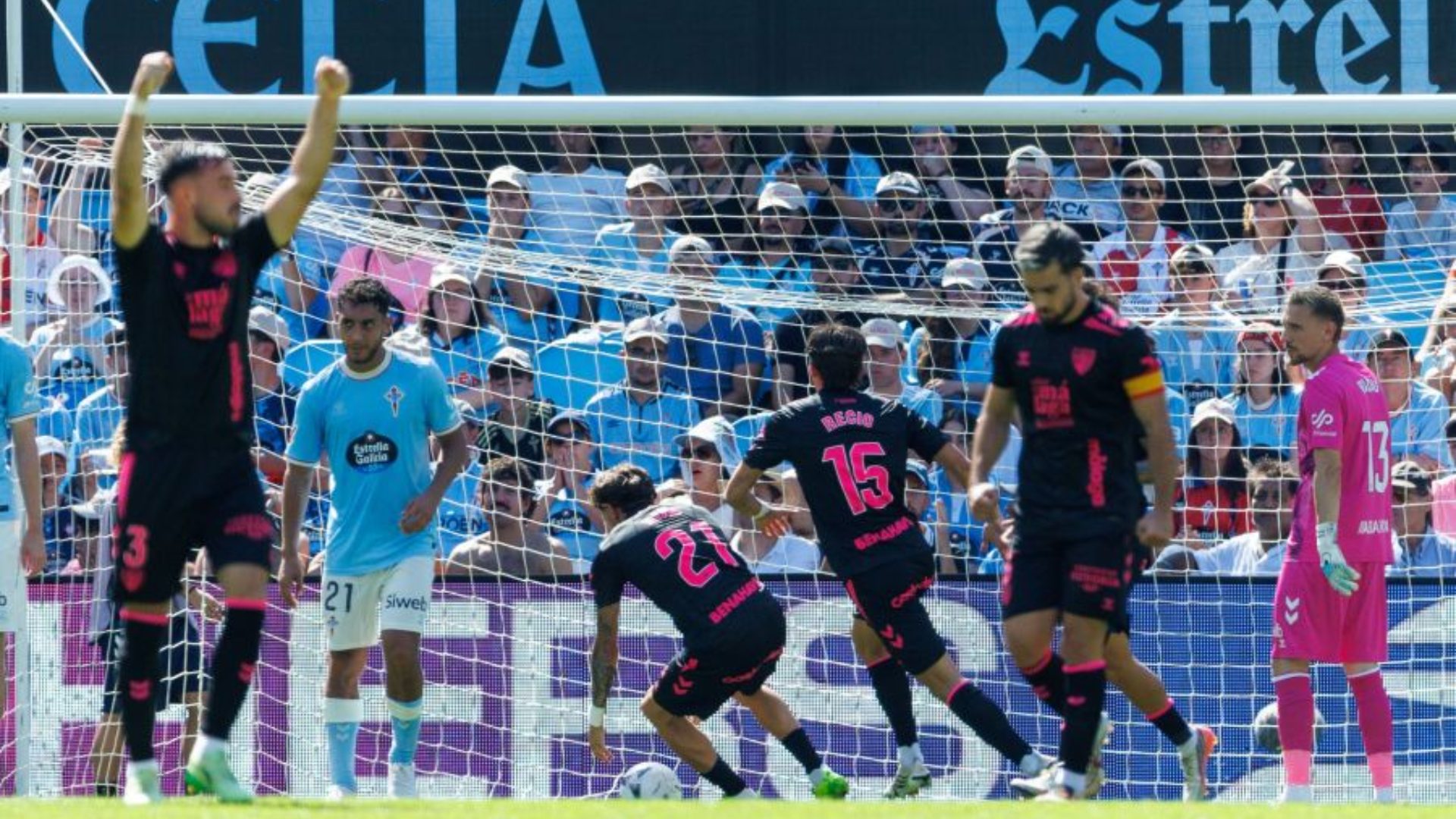 El Málaga saca un punto de oro en su visita a Balaídos que alivia tensiones (1-1)