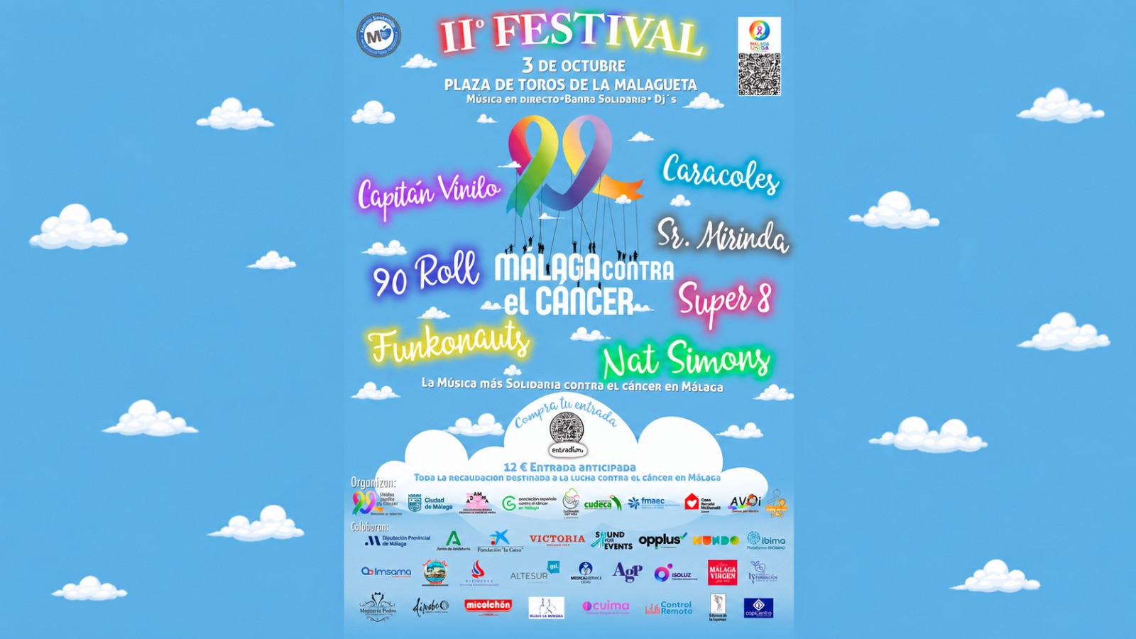 La Malagueta se llena de música este sábado con el II Festival ‘Málaga contra el cáncer’