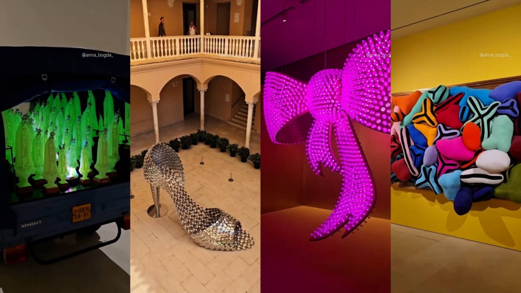 La exposición que convierte lo cotidiano en monumental se despide esta semana del Museo Picasso: un zapato gigante con cacerolas y un lazo con 1.600 frascos de perfume