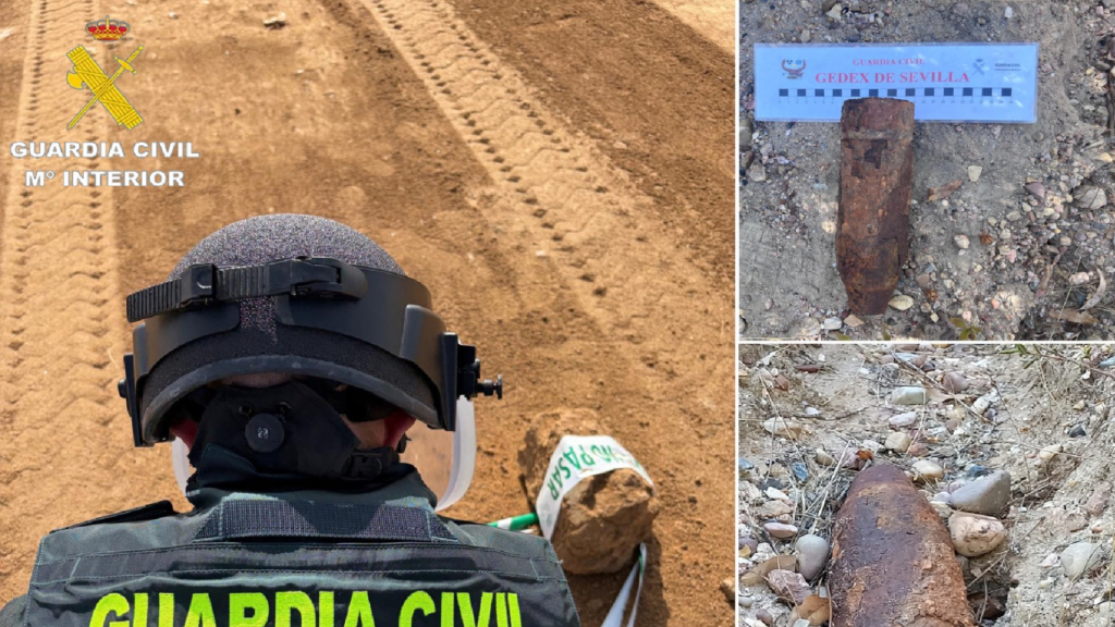 Detonan un proyectil de la Guerra Civil hallado por un vecino en Coria del Río