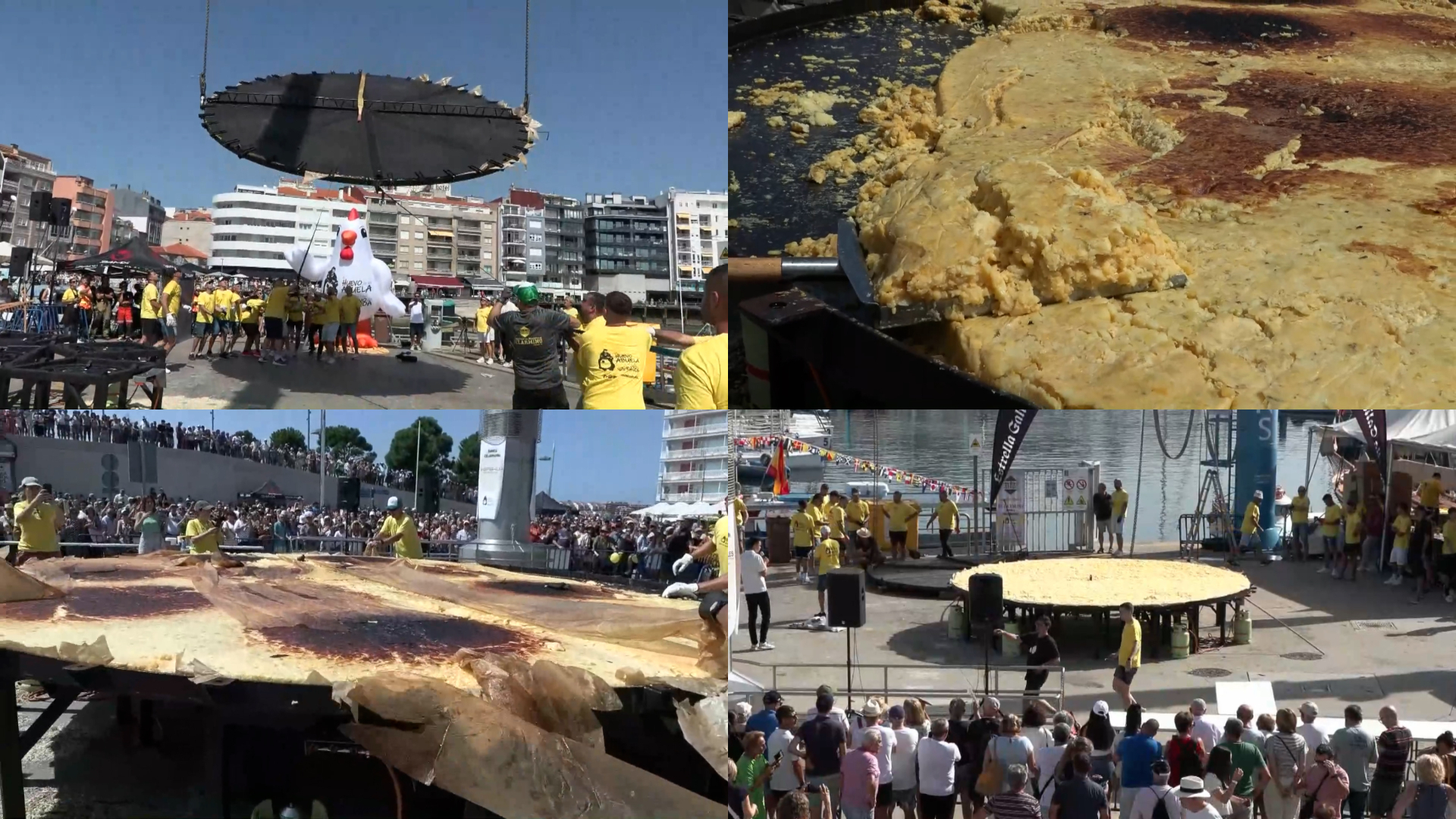 Así es la tortilla más grande del mundo: 17.000 huevos, una sartén de seis metros y hecha en España
