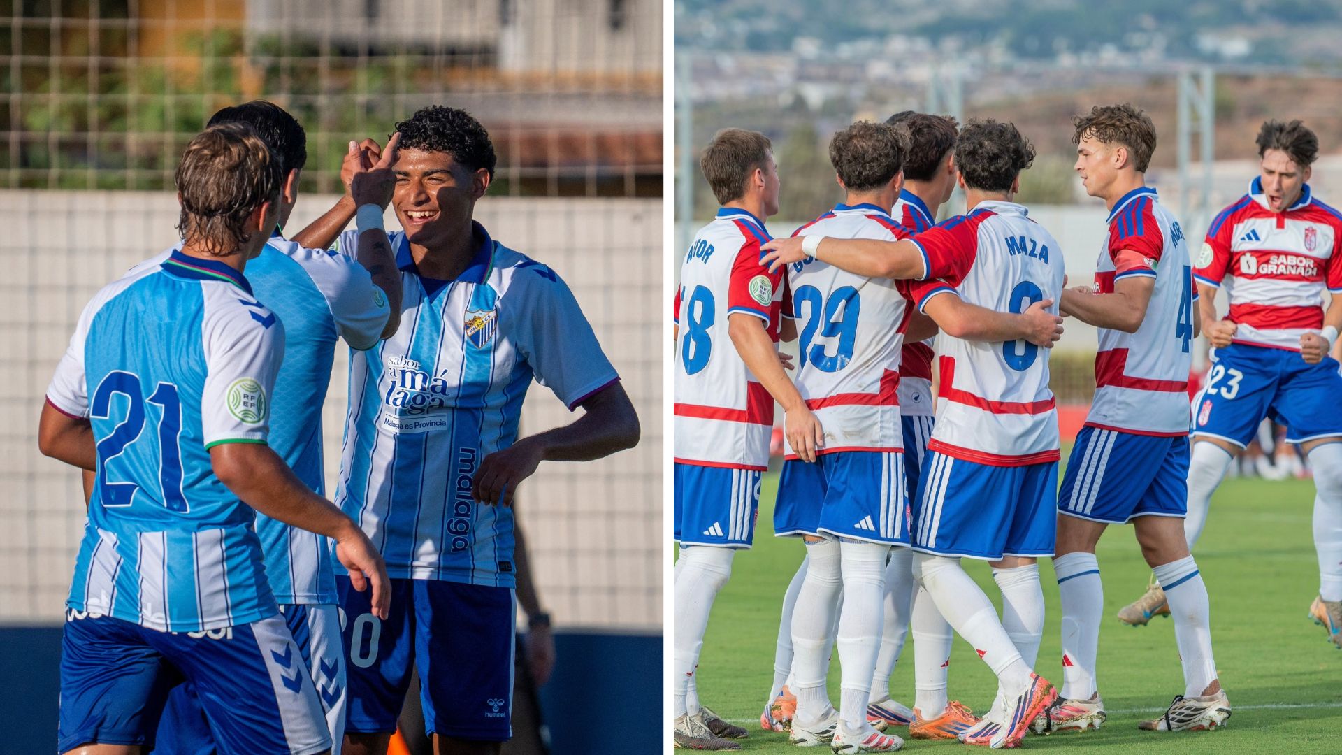 Atlético Malagueño y Recreativo Granada miden su talento en un derbi de filiales con mucho futuro