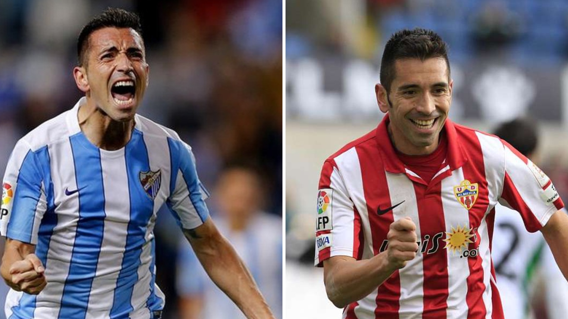 Charles en su etapa como jugador del Málaga y del Almería