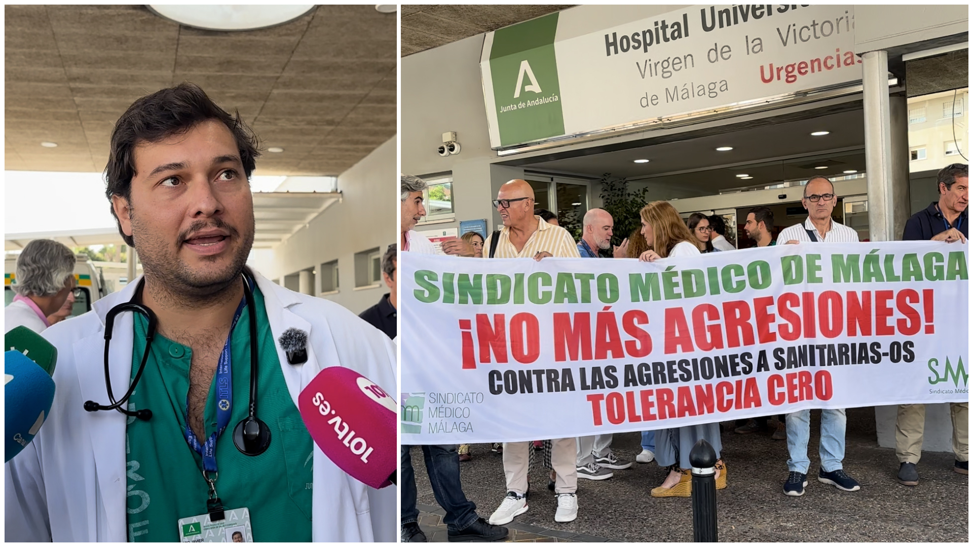 El momento de «shock» de un médico de Málaga tras ser agredido por una paciente: «Al final uno trabaja con miedo»