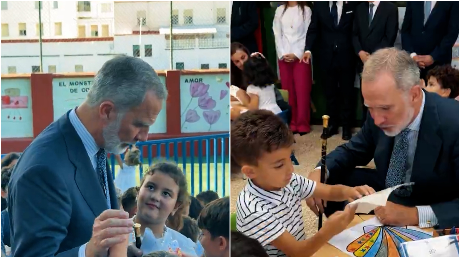 El Rey descubre una historia de amor entre compañeros en un colegio de Ceuta: «¿Has visto lo que te ha dicho?»