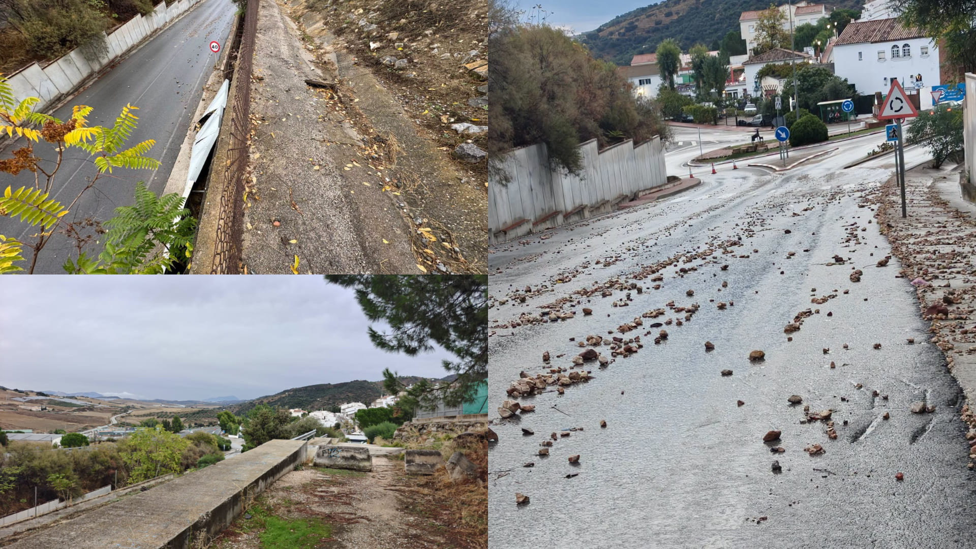 La carretera a Casabermeja, cortada tras el temporal: el ayuntamiento exige soluciones a un ministerio que se desentiende