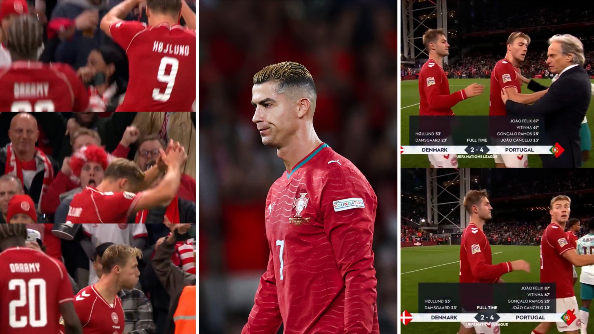 Hojmund ‹venga› a Cristiano Ronaldo ante Portugal: marca, hace su celebración y ¿empuja al seleccionador?