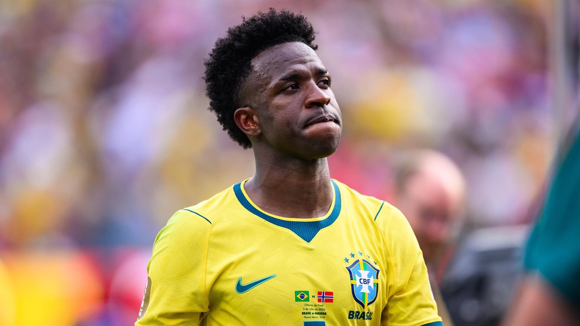 Vinícius en un partido con Brasil