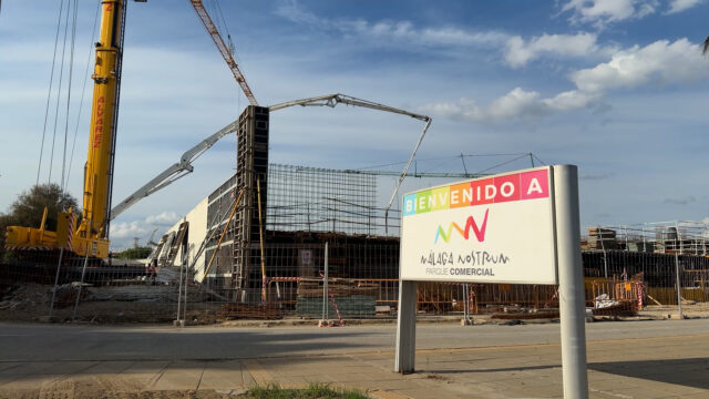 Obras de ampliación en el Málaga Nostrum