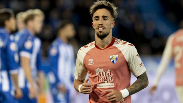 Larrubia en el partido ante el Alavés
