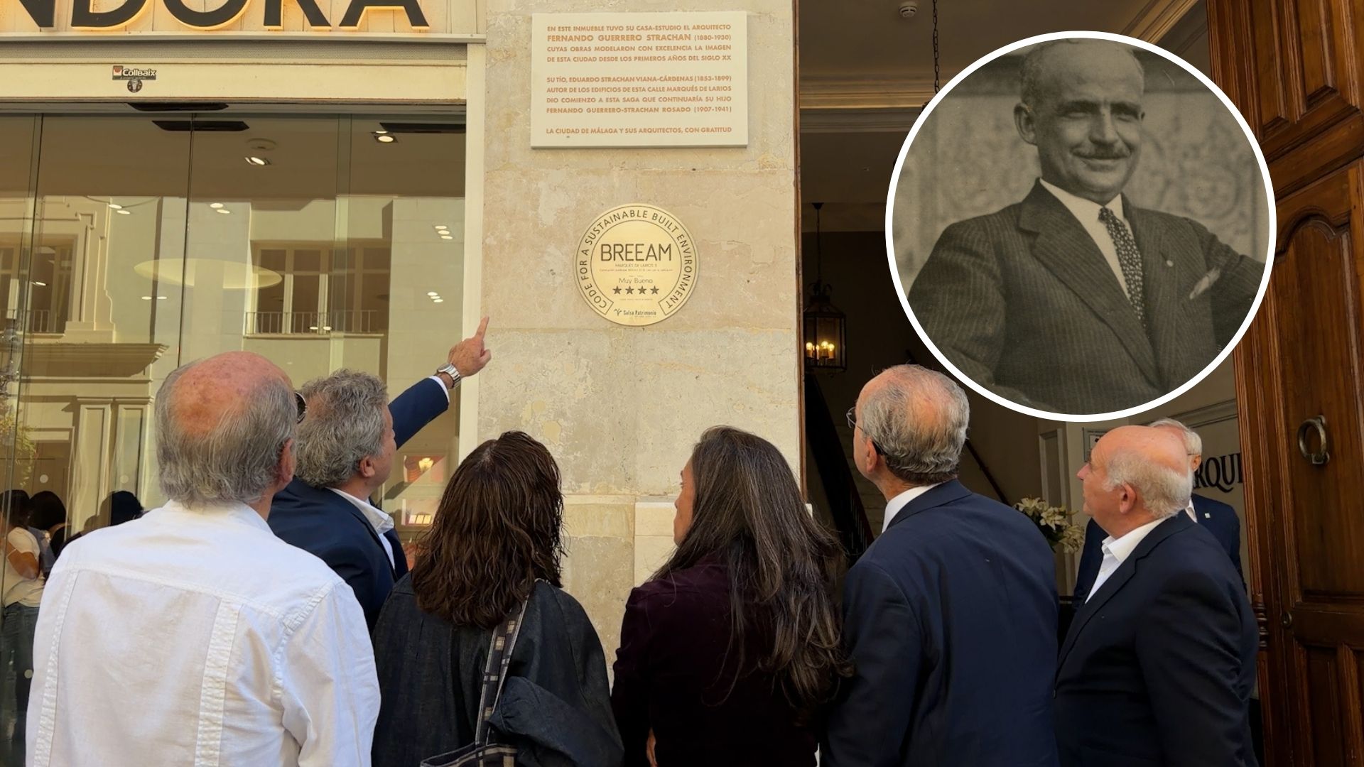 Homenaje a Fernando Guerrero Strachan: el Colegio de Arquitectos de Málaga coloca una placa en su antigua casa-estudio